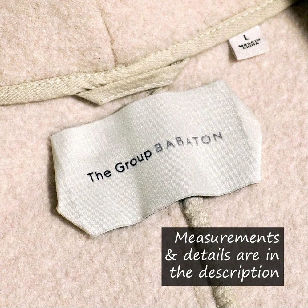 Aritzia Babaton Merino Wool Shawl Heather Bone Coatigan‎ M L 10 12 Luxe Designer